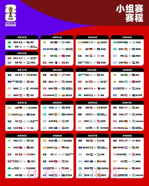 2026世界杯赛程最新实时赛程在哪里看